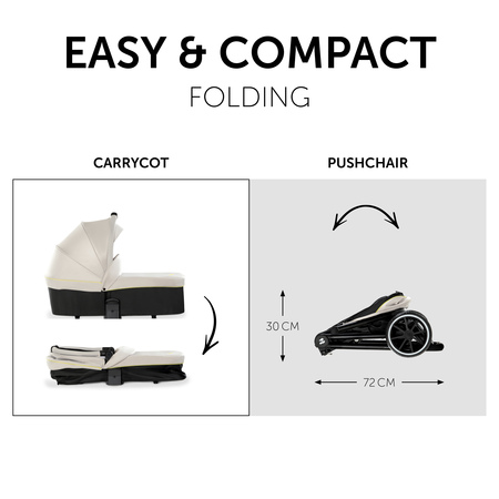 Small folding for a space-saving transport