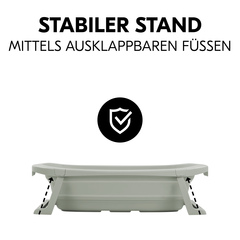 Stabiler Stand mittels ausklappbaren Füßen