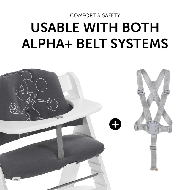 Highchair Pad Select  Mickey Mouse Anthracite