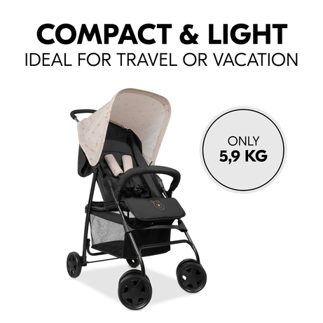 Hauck Sport T13 Lightweight Compact Foldable Stroller Pushchair with UV  Protected Canopy and Swiveling and Lockable Front Wheels, Charcoal Stone