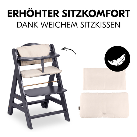 Erhöhter Sitzkomfort dank weichem Sitzkissen