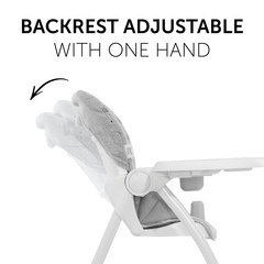 Backrest adjustable with one hand