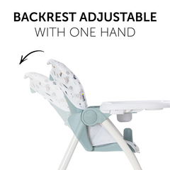 Backrest adjustable with one hand