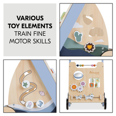 Numerous toys train fine motor skills