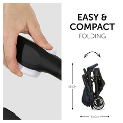 One-handed folding, light and comfy carrying