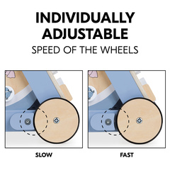 Individually adjustable wheel speed