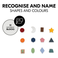 Recognise and name shapes and colours